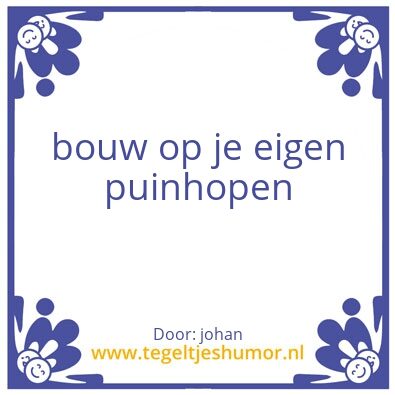 Tegeltje: bouwen