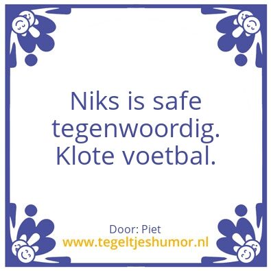 Tegeltje: Voetbal
