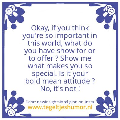 Tegeltje: What Is Your Narrative ?