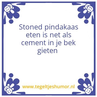 Tegeltje: Pindakaas