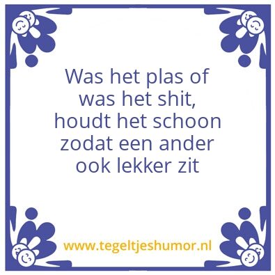 Tegeltje: Wc