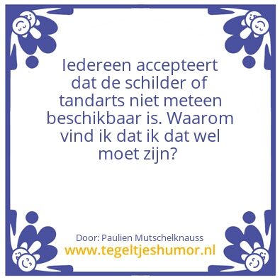 Tegeltje: Verwachtingsmanagement