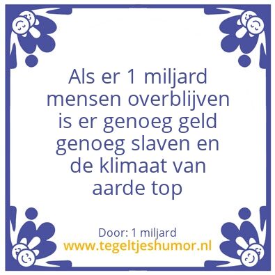 Tegeltje: 1 miljard
