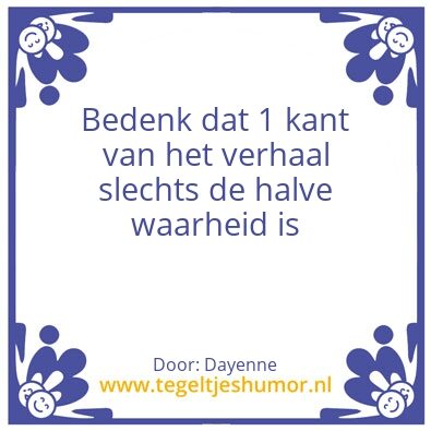 Tegeltje: Waarheid