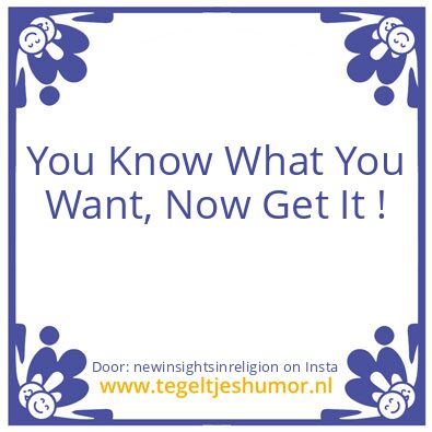 Tegeltje: Quitters are Losers.