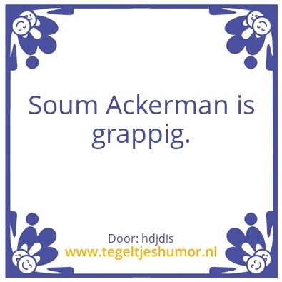 Tegeltje: naam