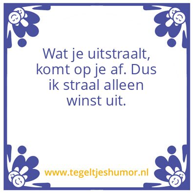 Tegeltje: Positief denken