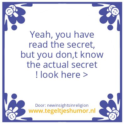Tegeltje: Setting it strait
