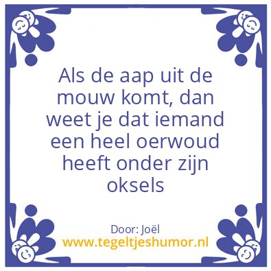 Tegeltje: Oksel