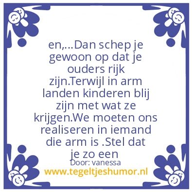 Tegeltje: tevreden met wat we hebben #13