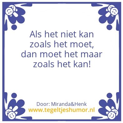 Tegeltje: Als