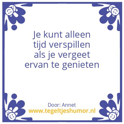 Tegeltje: Tijd