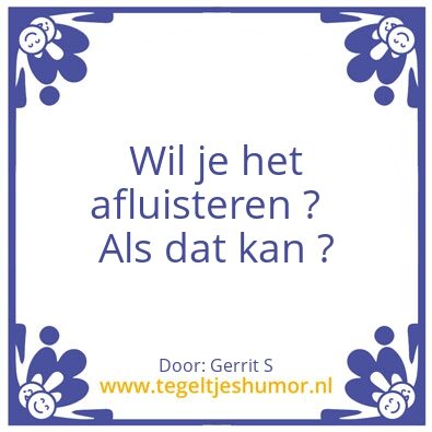 Tegeltje: Ik ben Gerrit