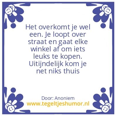 Tegeltje: Winkelen