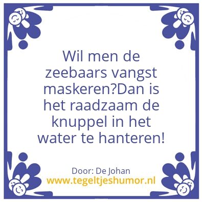 Tegeltje: Zeebaars