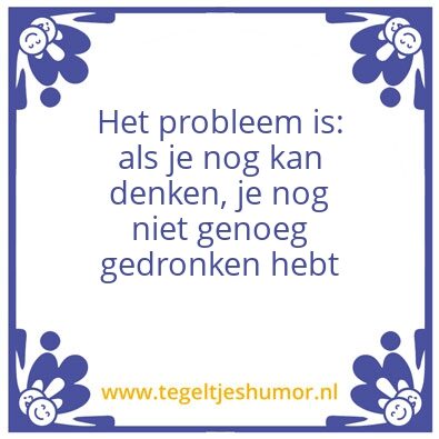 Tegeltje: Drinken
