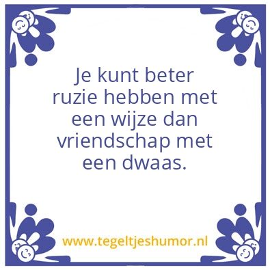 Tegeltje: Ruzie