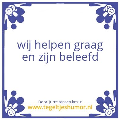 Tegeltje: gastvrijheid