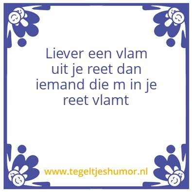 Tegeltje: vlam