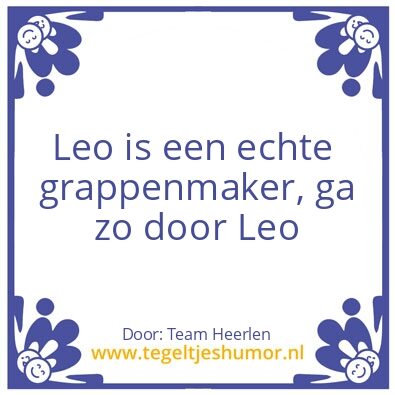 Tegeltje: Leo