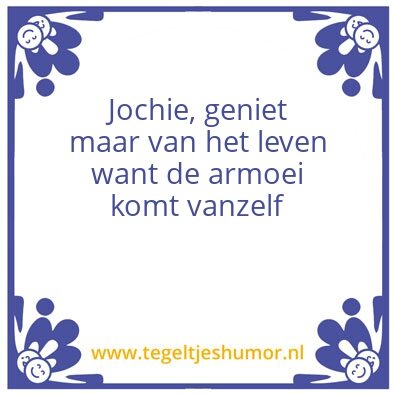 Tegeltje: joop
