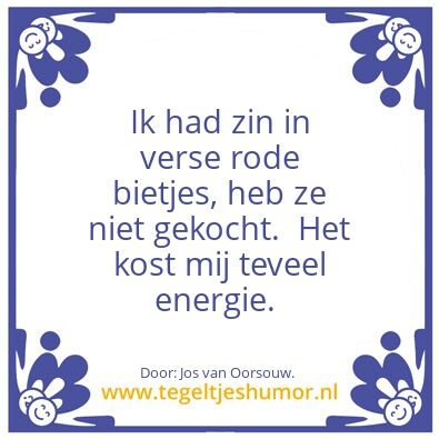 Tegeltje: Koken.