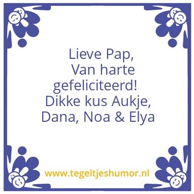 Tegeltje: Gefeliciteerd