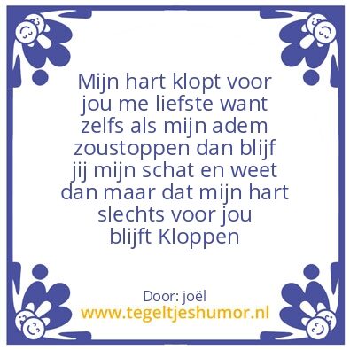Tegeltje: een hart Hard