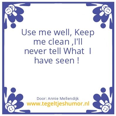Tegeltje: Toilet tegel.