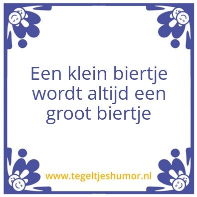 Tegeltje: Biertje