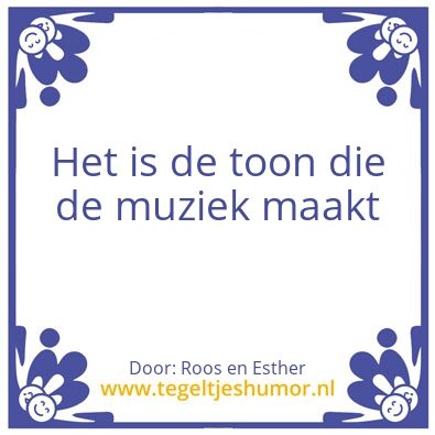 Tegeltje: Toon