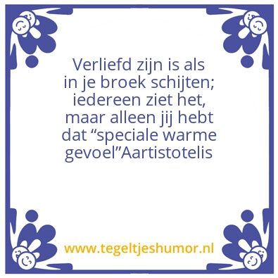 Tegeltje: Verliefd