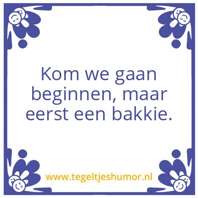 Tegeltje: Bakkie