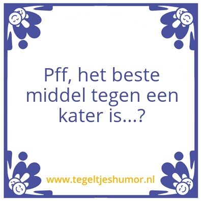 Tegeltje: Kater