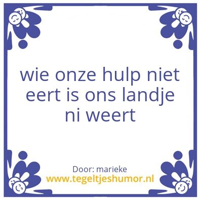 Tegeltje: gastvrijheid