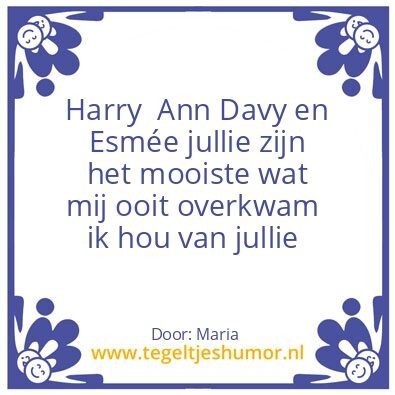 Tegeltje: Aan mijn gezin