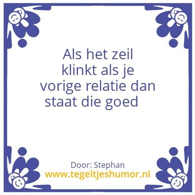 Tegeltje: Zeilen