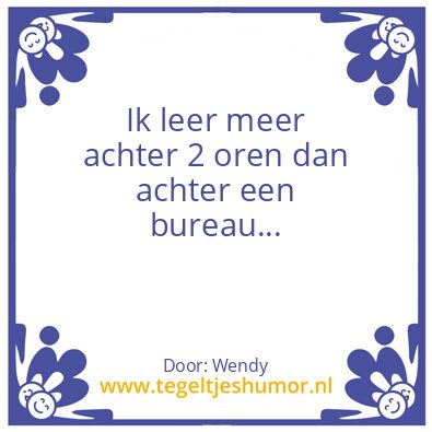 Tegeltje: Puk’s wijsheid