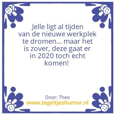 Tegeltje: Werkplek