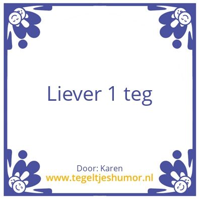 Tegeltje: karen