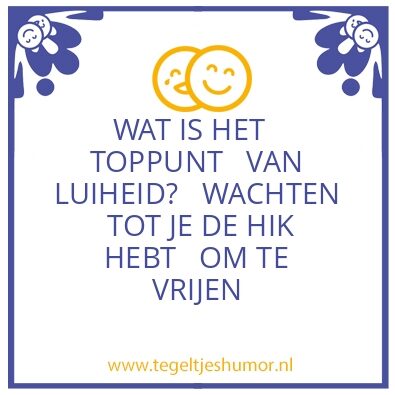 Tegeltje: LUIHEID