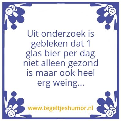 Tegeltje: Bier