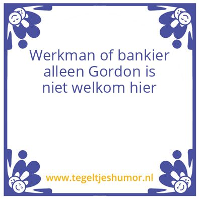 Tegeltje: Gordon