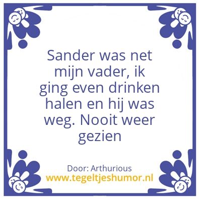 Tegeltje: Gekke Sander