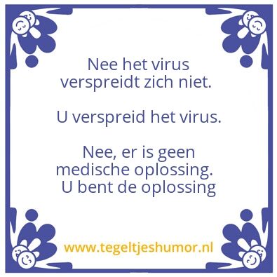 Tegeltje: Corona