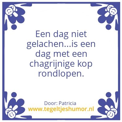 Tegeltje: Een dag