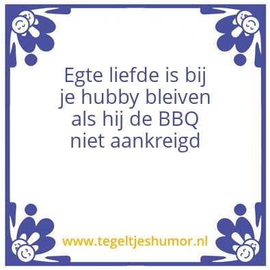 Tegeltje: BBQ
