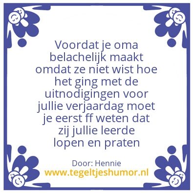Tegeltje: Oma.swijsheid