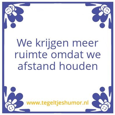 Tegeltje: Corona