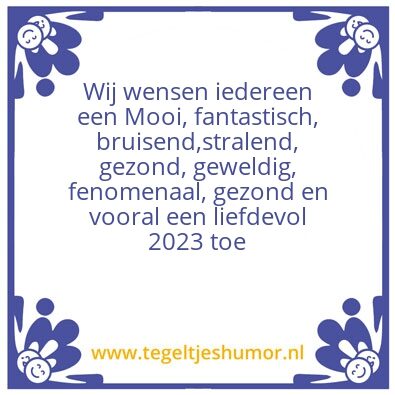 Tegeltje: Nieuwjaar